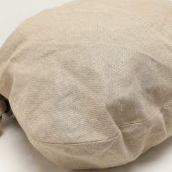 Stella McCartney Metallic Beige/Gold Jute Bow Hobo