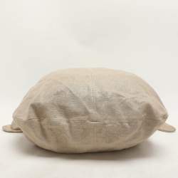 Stella McCartney Metallic Beige/Gold Jute Bow Hobo