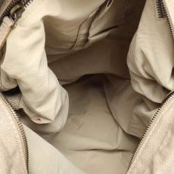Stella McCartney Metallic Beige/Gold Jute Bow Hobo