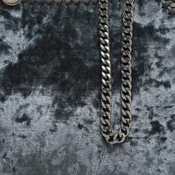 Stella McCartney Teal Velvet Mini Falabella Tote