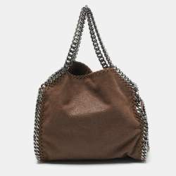 Stella McCartney Dark Beige Faux Leather Mini Falabella Tote