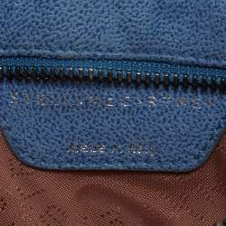 Stella McCartney Blue Faux Suede Falabella Fold Over Clutch