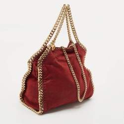 Stella McCartney Burgundy Faux Leather Mini Falabella Tote