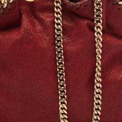 Stella McCartney Burgundy Faux Leather Mini Falabella Tote