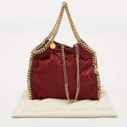 Stella McCartney Burgundy Faux Leather Mini Falabella Tote