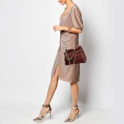 Stella McCartney Burgundy Faux Leather Mini Falabella Tote