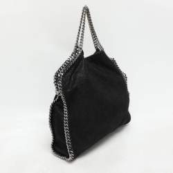 Stella McCartney Black Faux Suede Small Falabella Tote