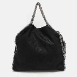 Stella McCartney Black Faux Suede Small Falabella Tote