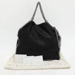 Stella McCartney Black Faux Suede Small Falabella Tote