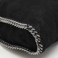 Stella McCartney Black Faux Suede Small Falabella Tote