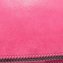Stella McCartney Fuchsia Faux Suede Falabella Fold Over Clutch