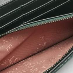 Stella McCartney Dark Green Faux Leather Falabella Flap Continental Wallet