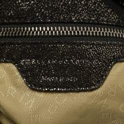 Pre Owned Stella McCartney Black/Gold Faux Suede Large Falabella Tote