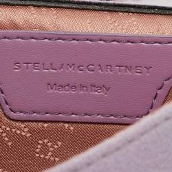 Pre Owned Stella McCartney Purple Faux Leather Mini Falabella Flap Crossbody Bag