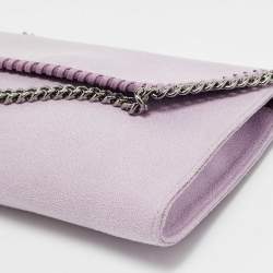 Pre Owned Stella McCartney Purple Faux Leather Mini Falabella Flap Crossbody Bag