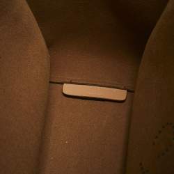 Pre Owned Stella McCartney Beige Faux Leather Perforated Logo Tote