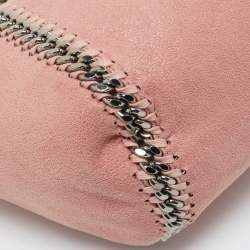 Stella McCartney Pink/Beige Faux Suede Reversible Falabella Shopper Tote