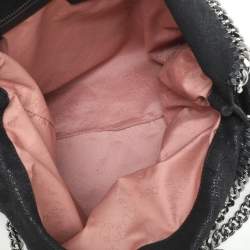 Pre Owned Stella McCartney Black Faux Suede Small Falabella Tote