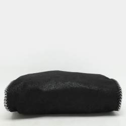 Pre Owned Stella McCartney Black Faux Suede Small Falabella Tote