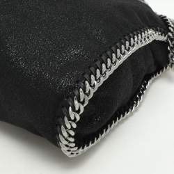 Pre Owned Stella McCartney Black Faux Suede Small Falabella Tote
