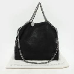 Pre Owned Stella McCartney Black Faux Suede Small Falabella Tote