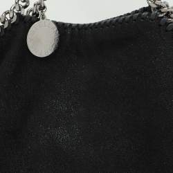 Pre Owned Stella McCartney Black Faux Suede Small Falabella Tote