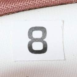 Pre Owned Stella McCartney Peach Quilted Faux Suede Mini Falabella Tote