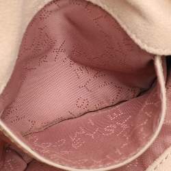 Pre Owned Stella McCartney Peach Quilted Faux Suede Mini Falabella Tote