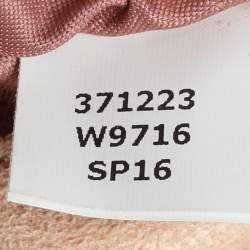 Pre Owned Stella McCartney Peach Quilted Faux Suede Mini Falabella Tote