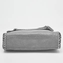 مملوكة مسبقًا Stella McCartney Grey Faux Suede Mini Falabella Flap Crossbody Bag