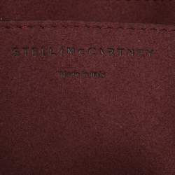Pre Owned Stella McCartney Pink Metallic Faux Leather Stella Logo Crossbody Bag