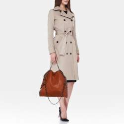 Pre Owned Stella McCartney Brick Faux Suede Small Falabella Chain Tote