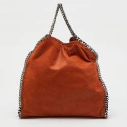 Pre Owned Stella McCartney Brick Faux Suede Small Falabella Chain Tote