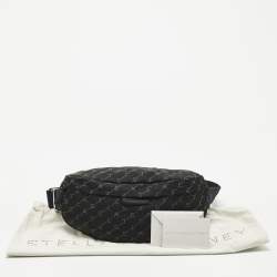 Pre Owned Stella McCartney Black Monogram Nylon Bum Belt Bag