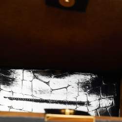 Pre Owned Stella McCartney Dark Blue Faux Crocodile Leather Shopper Tote