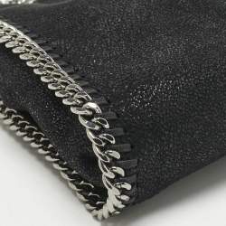Pre Owned Stella McCartney Black Faux Suede Tiny Falabella Tote