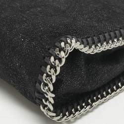 Pre Owned Stella McCartney Black Faux Suede Tiny Falabella Tote