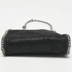 Pre Owned Stella McCartney Black Faux Suede Tiny Falabella Tote