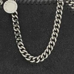 Pre Owned Stella McCartney Black Faux Suede Tiny Falabella Tote