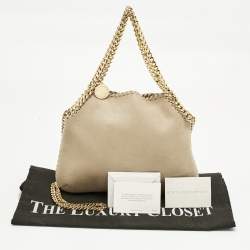 Pre Owned Stella McCartney Beige Faux Suede Mini Falabella Tote