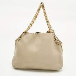 Pre Owned Stella McCartney Beige Faux Suede Mini Falabella Tote