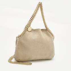 Pre Owned Stella McCartney Beige Faux Suede Mini Falabella Tote