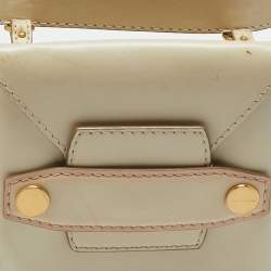 Pre Owned Stella McCartney Cream Faux Leather Trio Belt Bag