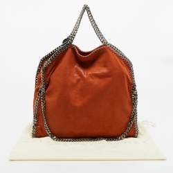 Pre Owned Stella McCartney Brick Brown Faux Suede Small Falabella Tote