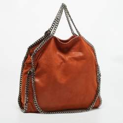 Pre Owned Stella McCartney Brick Brown Faux Suede Small Falabella Tote