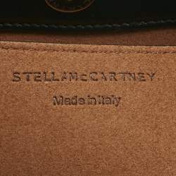 Pre Owned Stella McCartney Black/Cream Faux Leather and Raffia Medium S Wave Frayme Bag