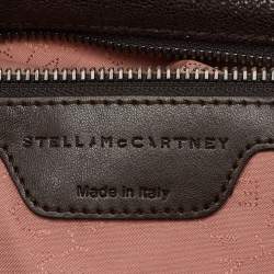 Pre Owned Stella McCartney Dark Brown Faux Suede Fringe Small Falabella Tote