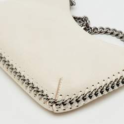 Pre Owned حقيبة كتف صغيرة ستيلا ماكرتني فالابيلا جلد شامواه صناعي أبيض فاتح