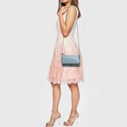 Pre Owned Stella McCartney Light Blue Faux Suede Falabella Crossbody Bag