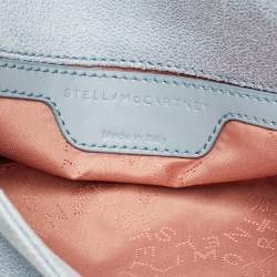 Pre Owned Stella McCartney Light Blue Faux Suede Falabella Crossbody Bag